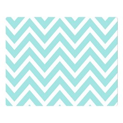 Chevrons Zigzags Pattern Blue Double Sided Flano Blanket (large) 