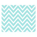 Chevrons Zigzags Pattern Blue Double Sided Flano Blanket (Large)  Blanket Back