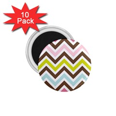 Chevrons Stripes Colors Background 1 75  Magnets (10 Pack) 