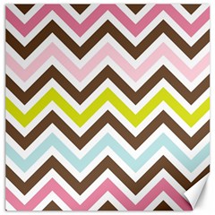 Chevrons Stripes Colors Background Canvas 20  X 20   by Nexatart