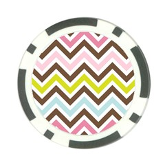 Chevrons Stripes Colors Background Poker Chip Card Guard by Nexatart