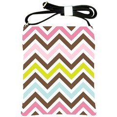 Chevrons Stripes Colors Background Shoulder Sling Bags