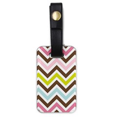 Chevrons Stripes Colors Background Luggage Tags (one Side) 