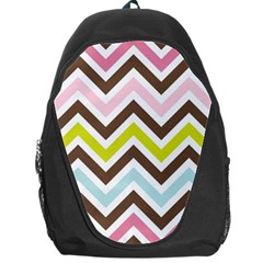 Chevrons Stripes Colors Background Backpack Bag