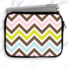 Chevrons Stripes Colors Background Apple Ipad 2/3/4 Zipper Cases by Nexatart