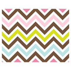 Chevrons Stripes Colors Background Double Sided Flano Blanket (medium) 