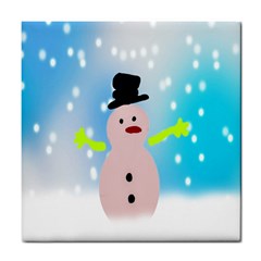 Christmas Snowman Tile Coasters