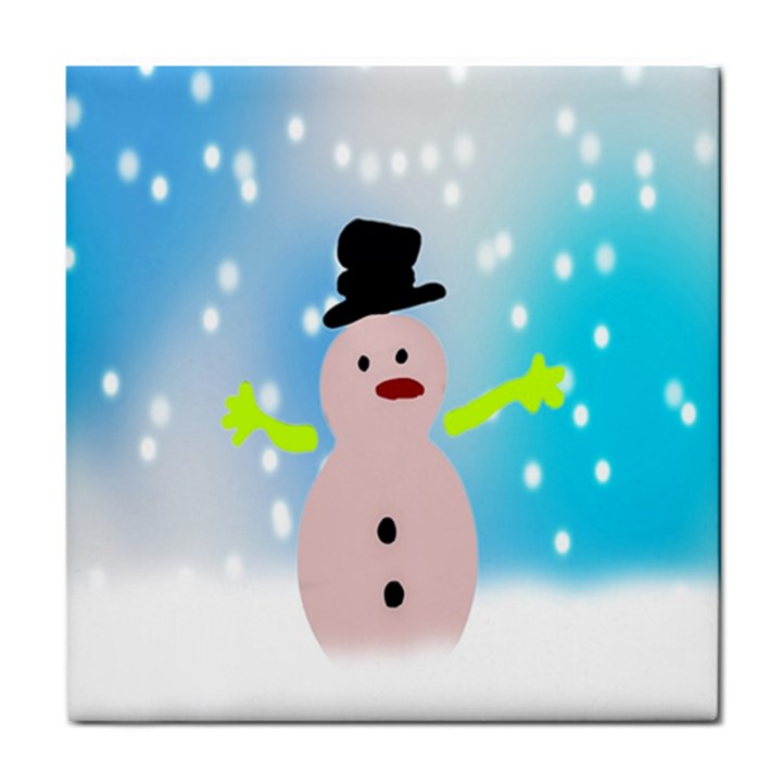 Christmas Snowman Tile Coasters