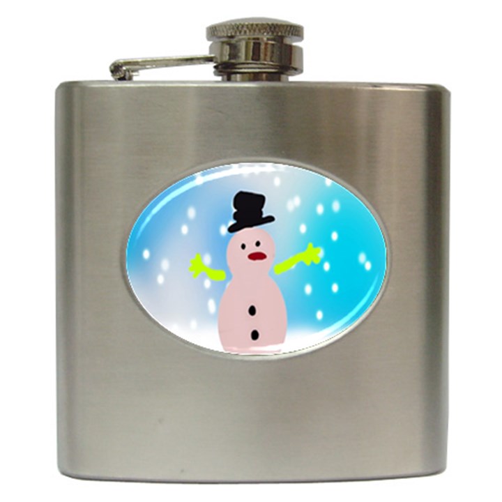 Christmas Snowman Hip Flask (6 oz)