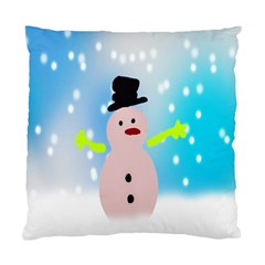 Christmas Snowman Standard Cushion Case (one Side)