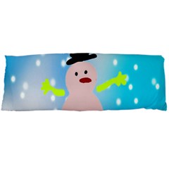 Christmas Snowman Body Pillow Case Dakimakura (two Sides) by Nexatart