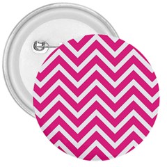 Chevrons Stripes Pink Background 3  Buttons by Nexatart