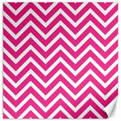 Chevrons Stripes Pink Background Canvas 20  X 20   by Nexatart