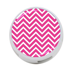 Chevrons Stripes Pink Background 4-port Usb Hub (two Sides)  by Nexatart