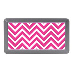 Chevrons Stripes Pink Background Memory Card Reader (mini) by Nexatart