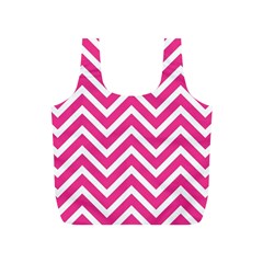 Chevrons Stripes Pink Background Full Print Recycle Bags (s)  by Nexatart