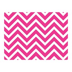 Chevrons Stripes Pink Background Double Sided Flano Blanket (mini) 