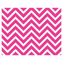 Chevrons Stripes Pink Background Double Sided Flano Blanket (medium)  by Nexatart