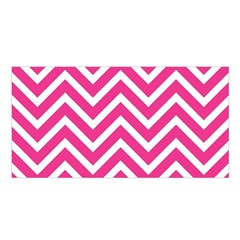 Chevrons Stripes Pink Background Satin Shawl by Nexatart