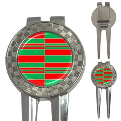 Christmas Colors Red Green 3-in-1 Golf Divots by Nexatart