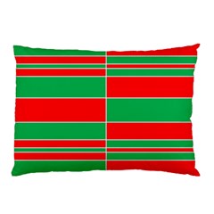 Christmas Colors Red Green Pillow Case (two Sides) by Nexatart