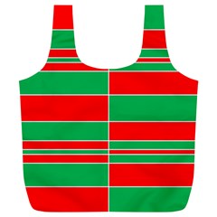 Christmas Colors Red Green Full Print Recycle Bags (l)  by Nexatart