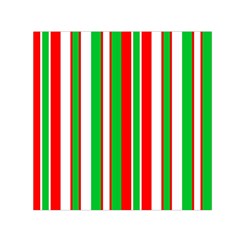 Christmas Holiday Stripes Red Green,white Small Satin Scarf (square) by Nexatart