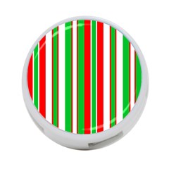 Christmas Holiday Stripes Red Green,white 4-port Usb Hub (two Sides)  by Nexatart