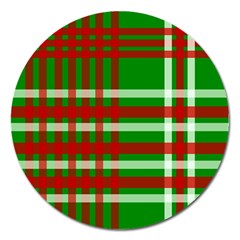 Christmas Colors Red Green White Magnet 5  (round) by Nexatart