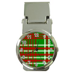 Christmas Colors Red Green White Money Clip Watches by Nexatart