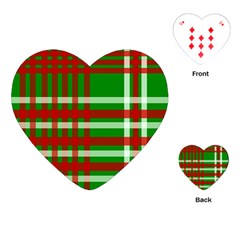 Christmas Colors Red Green White Playing Cards (heart)  by Nexatart