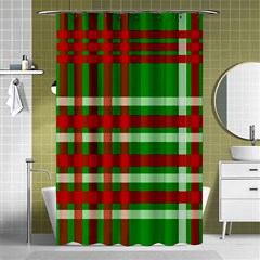 Christmas Colors Red Green White Shower Curtain 48  X 72  (small)  by Nexatart