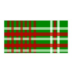 Christmas Colors Red Green White Satin Wrap by Nexatart