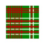 Christmas Colors Red Green White Small Satin Scarf (Square) Front