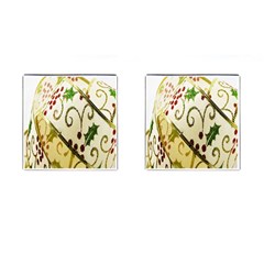 Christmas Ribbon Background Cufflinks (square) by Nexatart