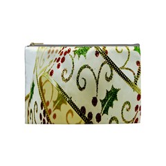 Christmas Ribbon Background Cosmetic Bag (medium) 