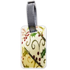 Christmas Ribbon Background Luggage Tags (two Sides) by Nexatart