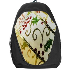 Christmas Ribbon Background Backpack Bag by Nexatart