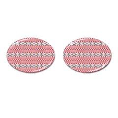 Christmas Pattern Vintage Cufflinks (oval) by Nexatart