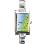 Christmas Tree Christmas Rectangle Italian Charm Watch Front