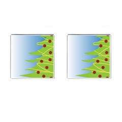 Christmas Tree Christmas Cufflinks (square) by Nexatart