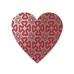 Christmas Wrap Pattern Heart Magnet Front