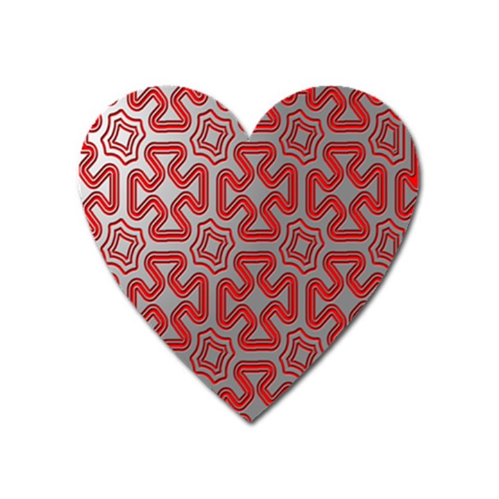 Christmas Wrap Pattern Heart Magnet