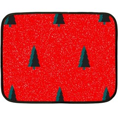 Christmas Time Fir Trees Double Sided Fleece Blanket (mini)  by Nexatart