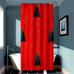 Christmas Time Fir Trees Shower Curtain 36  X 72  (stall)  by Nexatart