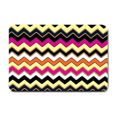 Colorful Chevron Pattern Stripes Small Doormat  by Nexatart