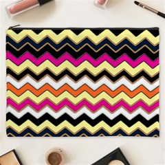 Colorful Chevron Pattern Stripes Cosmetic Bag (xxxl)  by Nexatart