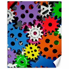 Colorful Toothed Wheels Canvas 11  X 14   by Nexatart