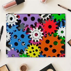 Colorful Toothed Wheels Cosmetic Bag (xl) by Nexatart