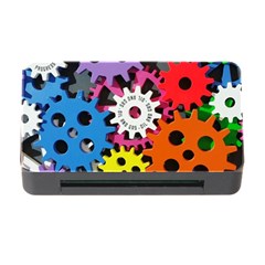 Colorful Toothed Wheels Memory Card Reader With Cf by Nexatart